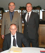 Rear left: Edward Janik, Rear right, Donald Augenstein, Front: Jack Vacca